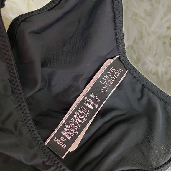 Victoria's Secret BRAZILIAN MEDIUM Black Crystals Cheetha Print Very Sexy - Picture 6 of 6